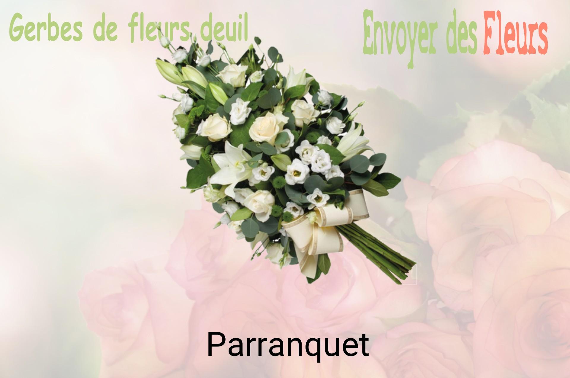 Gerbe de fleurs de deuil livrée à Parranquet